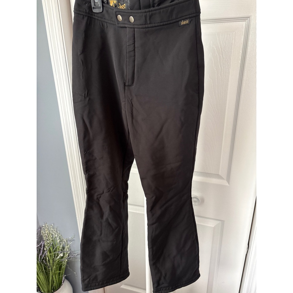 Skea Womens Black Softshell Ski Pants High‎ Rise Insulated Snow Pants Flare Leg